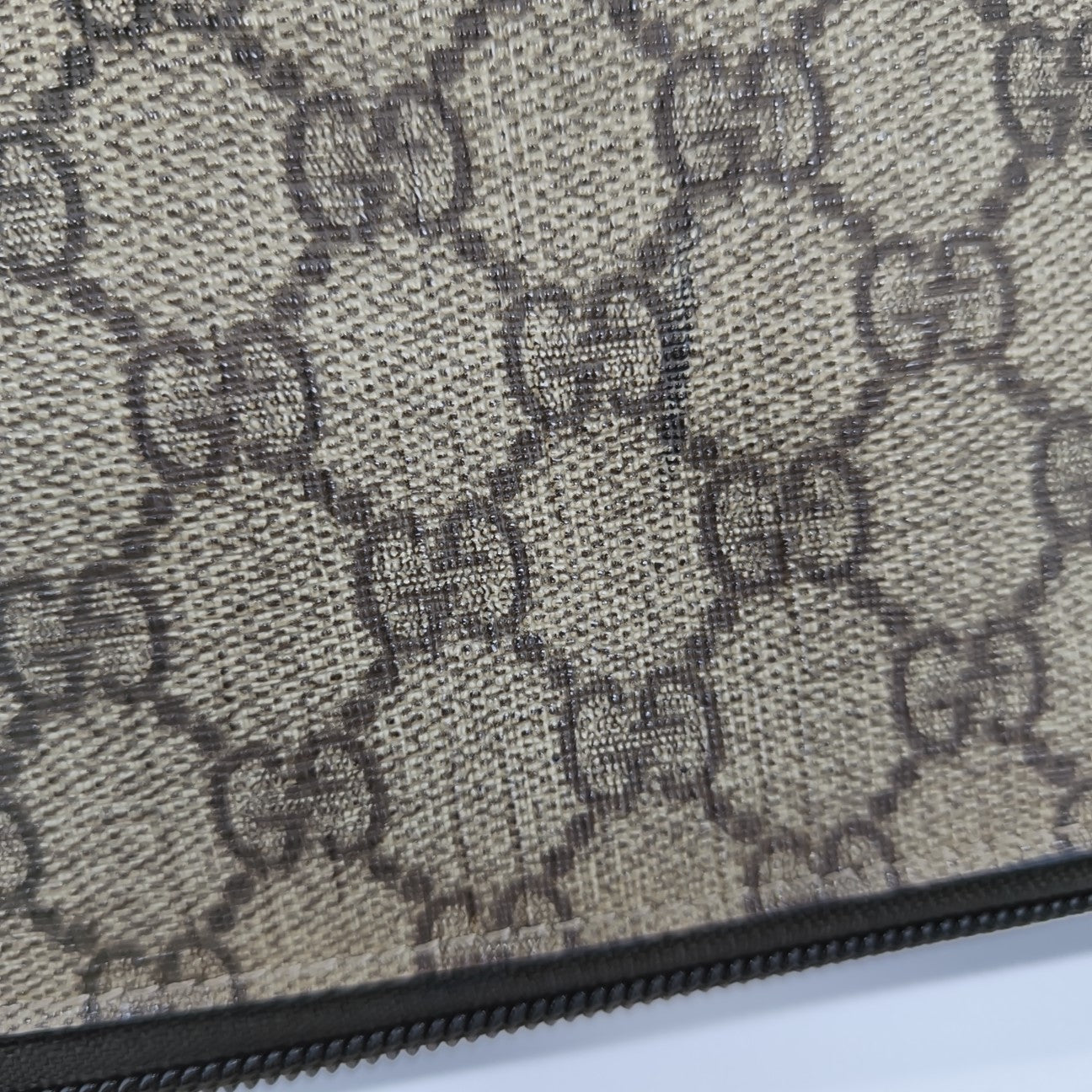 Monogram Coated Canvas Clutch Black
