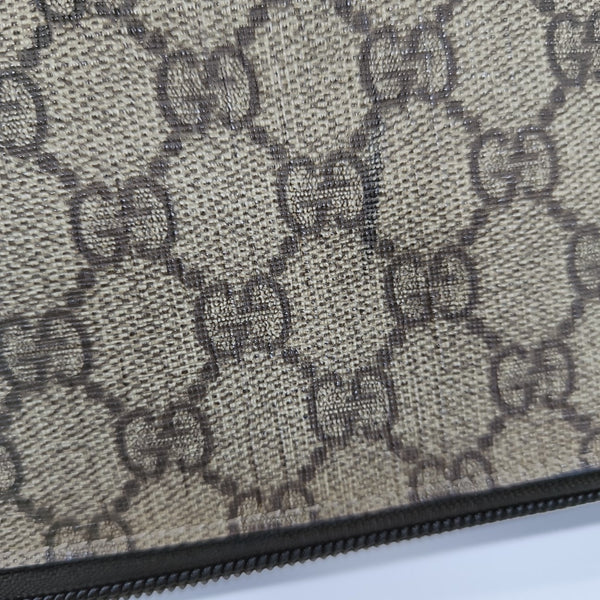 Monogram Coated Canvas Clutch Black