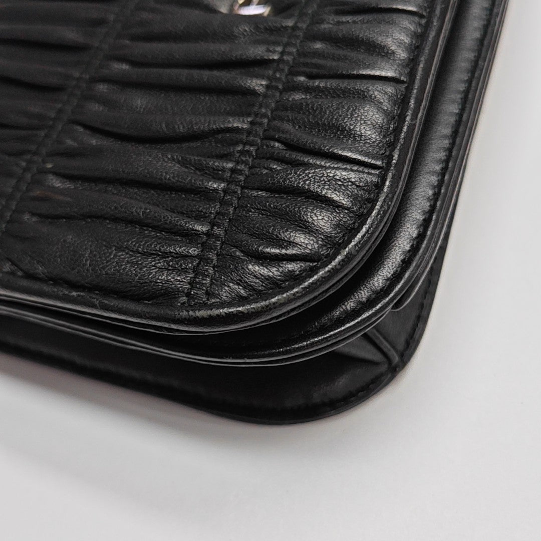 Calfskin Shoulder Bag Black