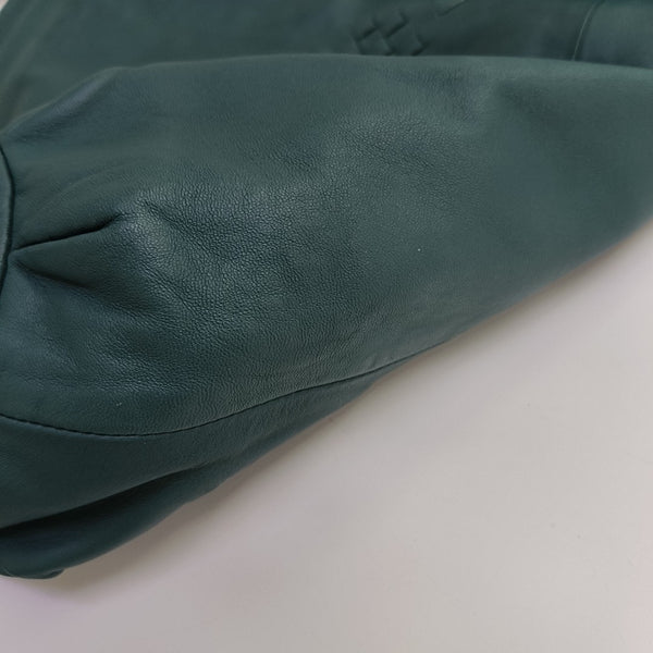 Lambskin Top Handle Bag Green