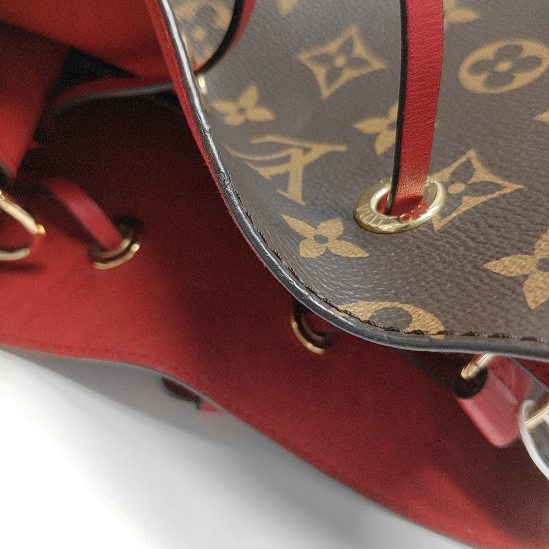 NÉONOÉ MM Monogram Coated Canvas Brown