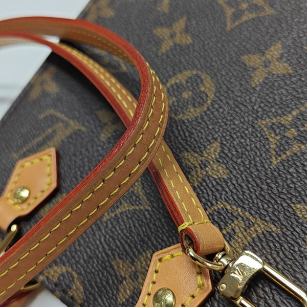 SAC PLAT Mini Monogram Coated Canvas Brown