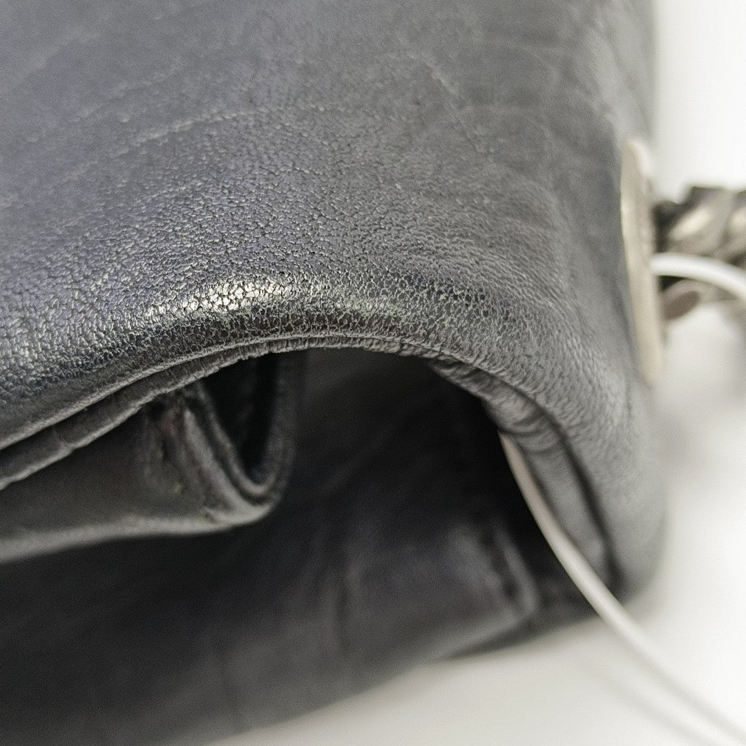 Calfskin Shoulder Bag Black