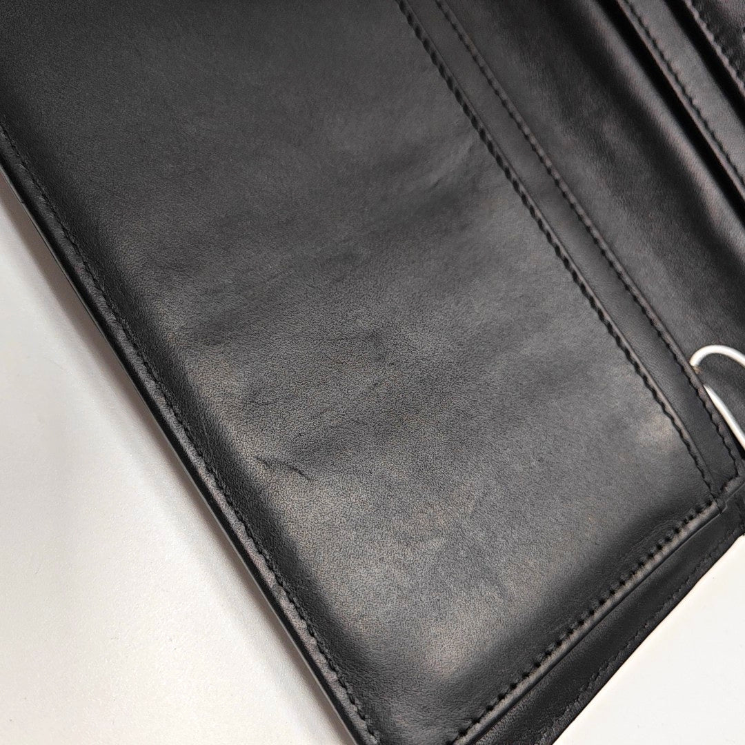WOC Patent Calfskin Black Wallet