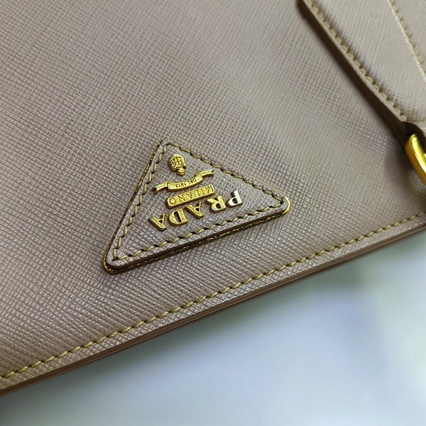 Galleria Large Saffiano Calfskin Beige
