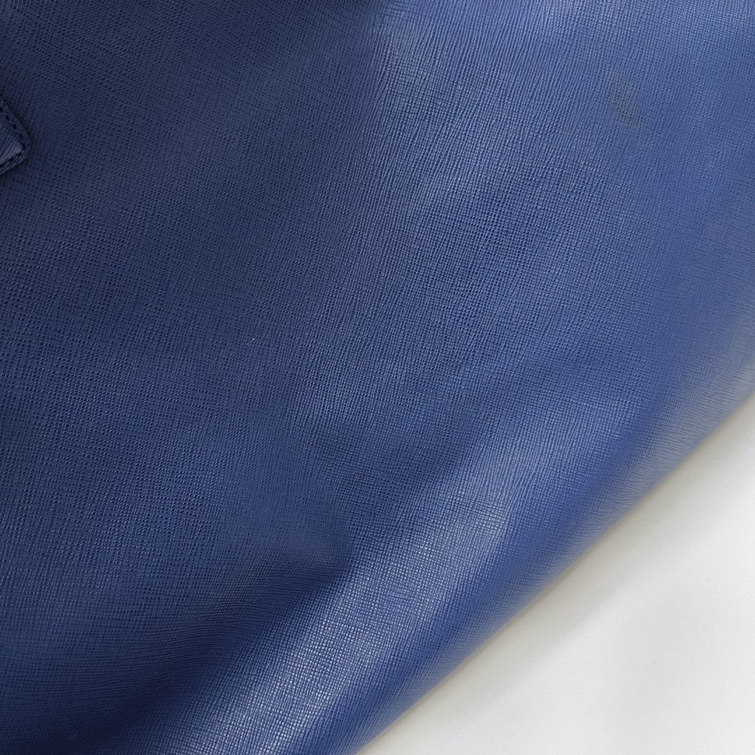 Galleria Large Saffiano Calfskin Blue