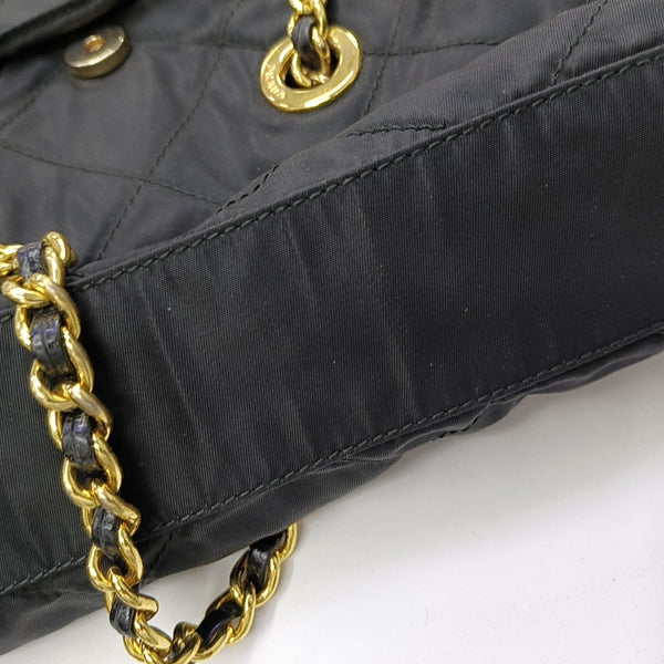 Nylon Quilted Nylon Black