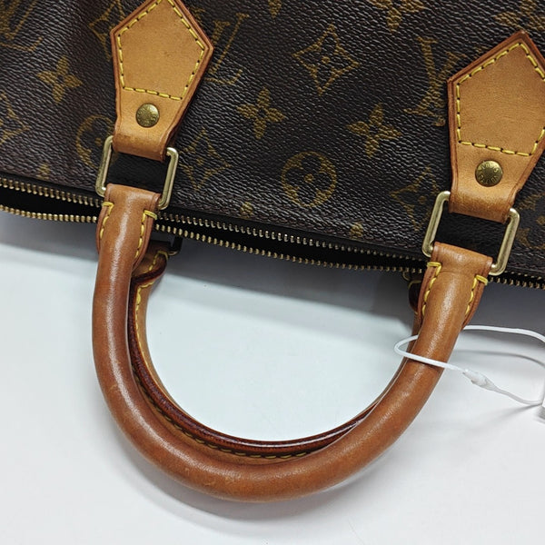 SPEEDY 30 Monogram Coated Canvas Brown