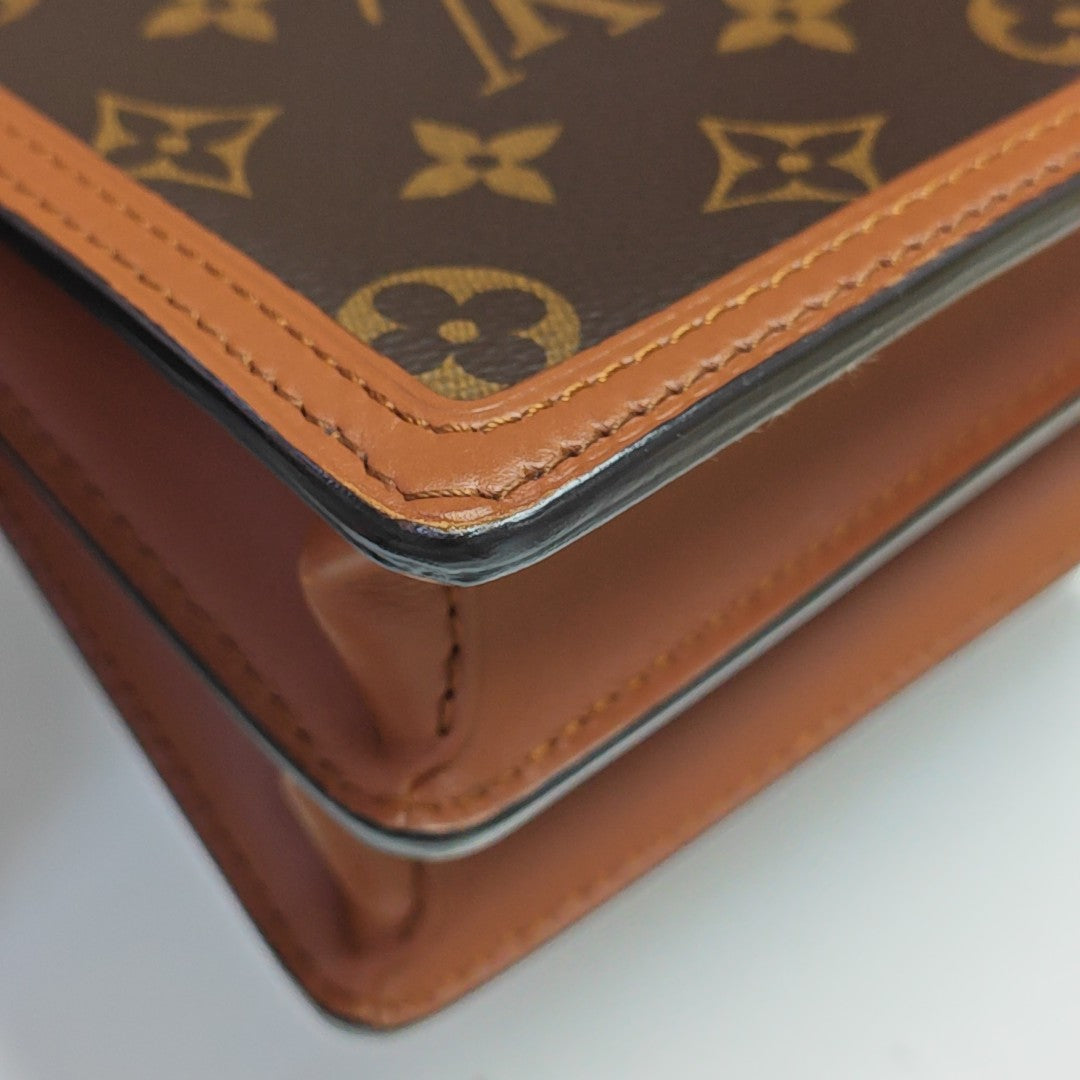 DAUPHINE Mini Monogram Coated Canvas Brown