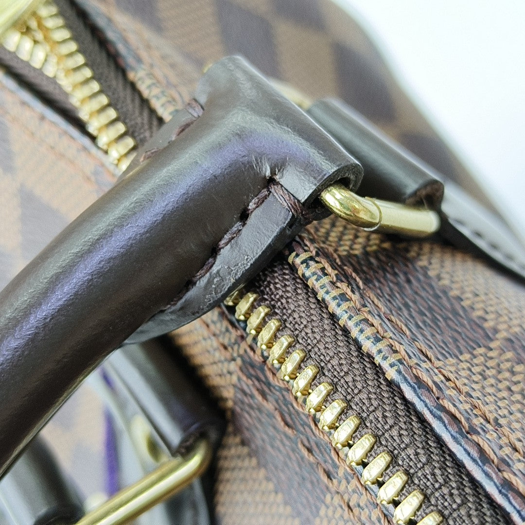 SPEEDY 25 Damier Ebene Coated Canvas Brown