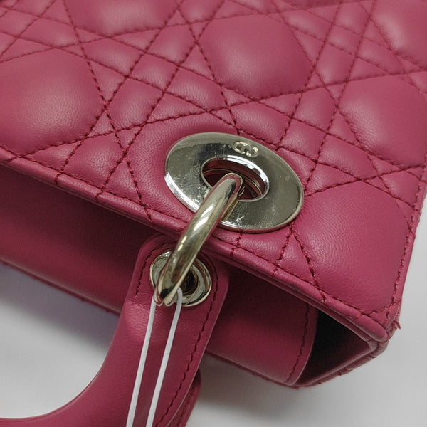 Lady Dior Small Cannage Lambskin Red