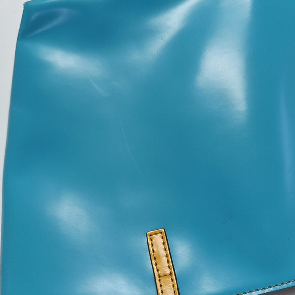 Calfskin Top Handle Bag Blue