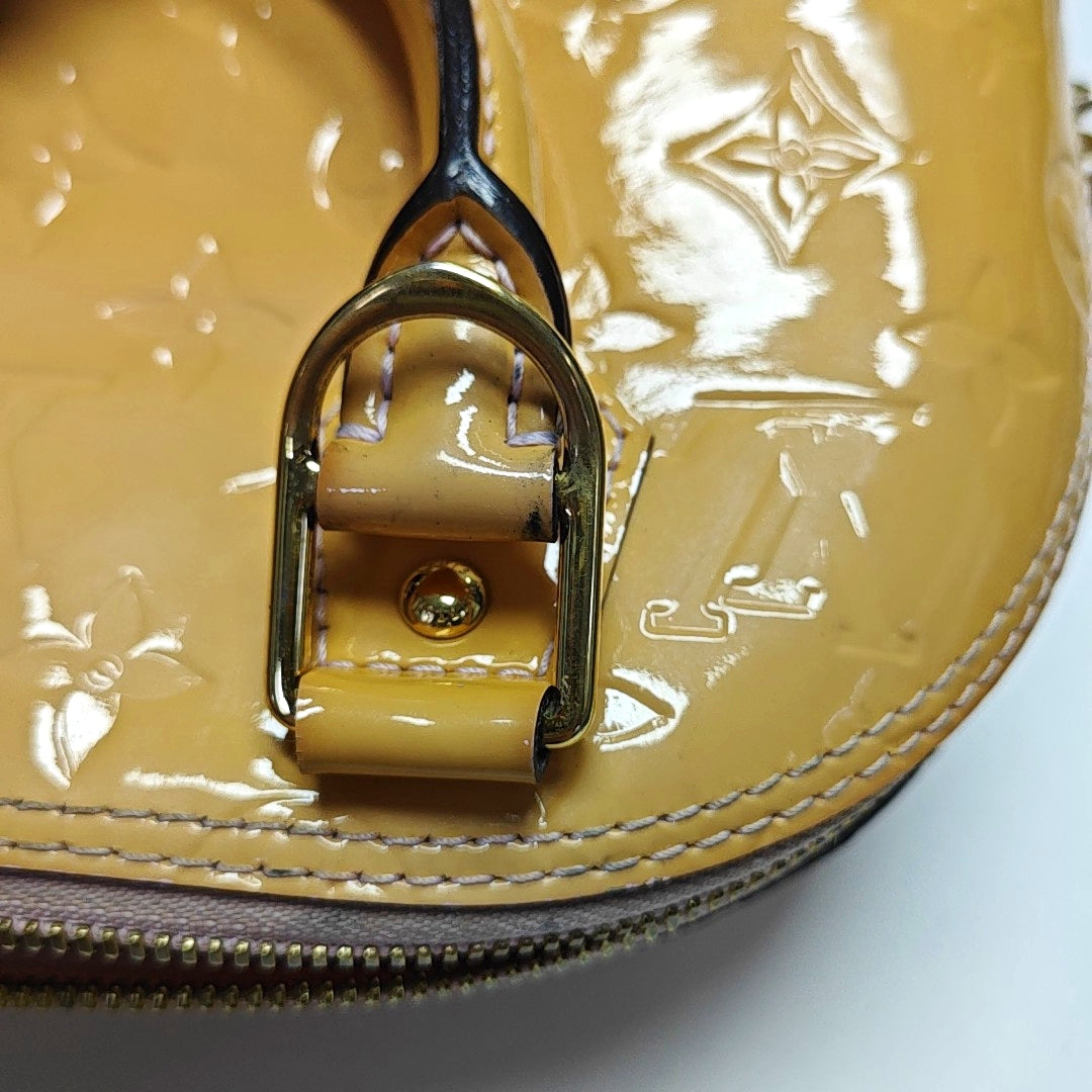 ALMA BB Monogram Patent Leather Yellow
