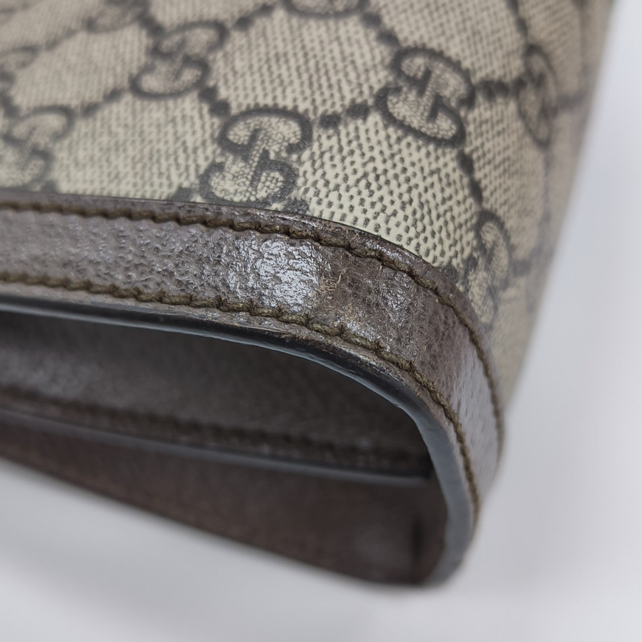 Ophidia Small Monogram Coated Canvas Beige