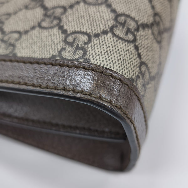 Ophidia Small Monogram Coated Canvas Beige