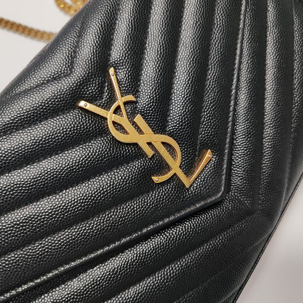 MONOGRAM Medium Chevron Calfskin Black