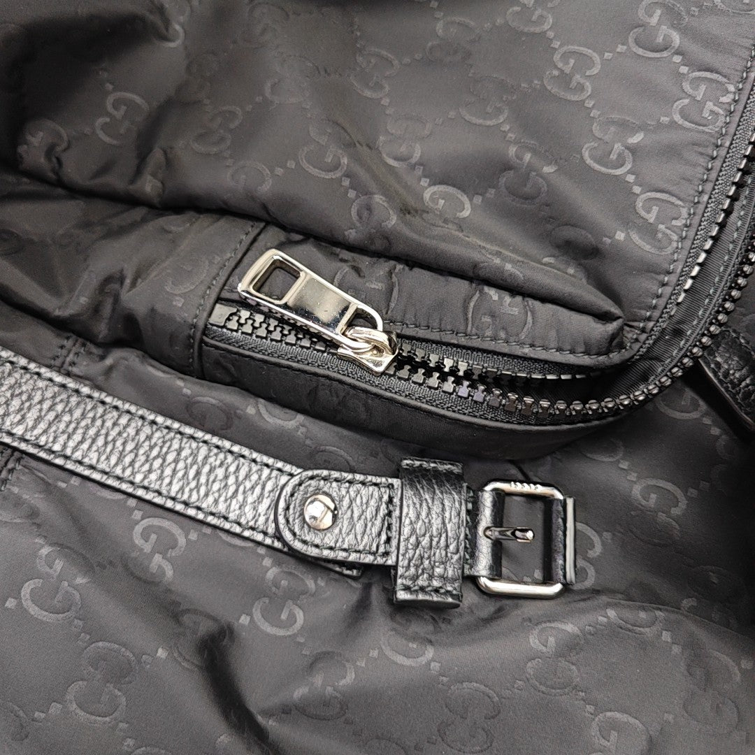 Monogram Nylon Backpack Black