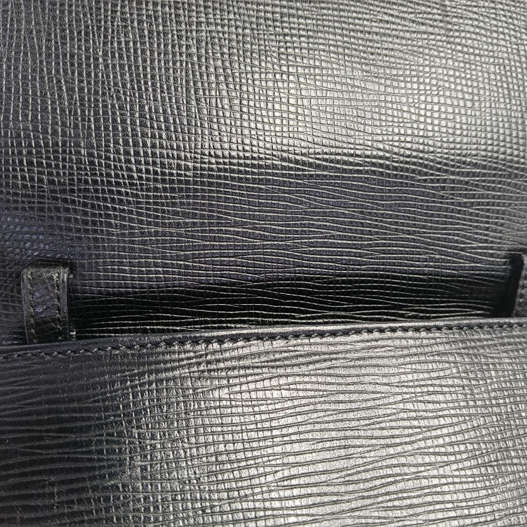 Calfskin Top Handle Bag Black
