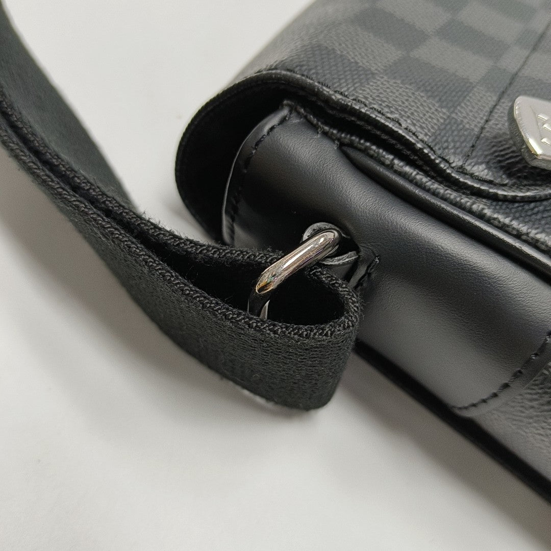 DISTRICT MM Damier Graphite Coated Canvas Gray