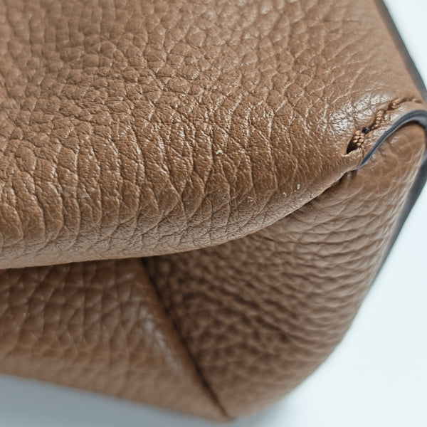 Calfskin Shoulder Bag Brown