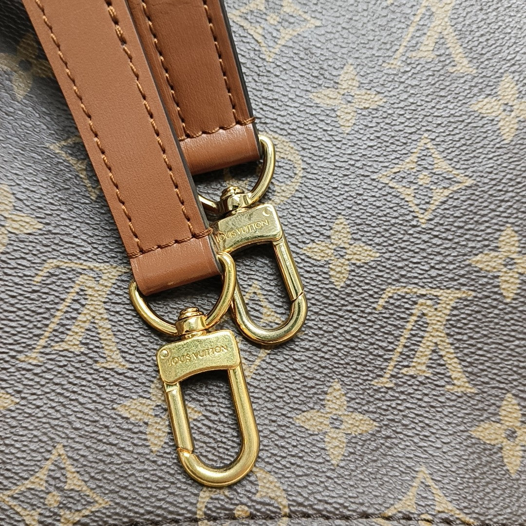 LOOP HOBO Monogram Coated Canvas Brown