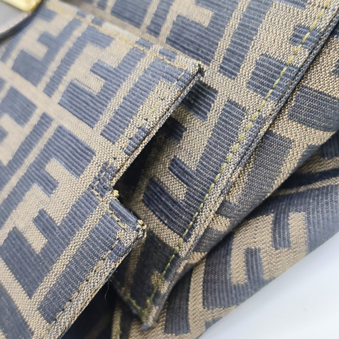 Canvas Top Handle Bag Brown