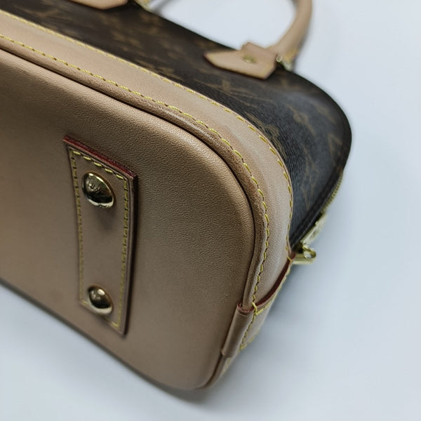 ALMA BB Monogram Coated Canvas Brown
