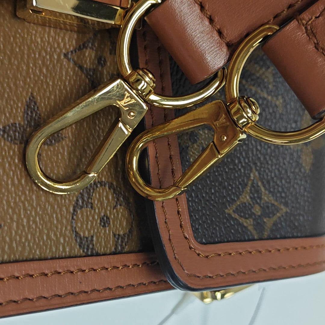 DAUPHINE Mini Monogram Coated Canvas Brown
