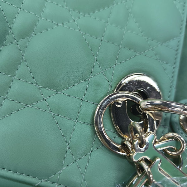 Lady Dior Small Cannage Lambskin Green