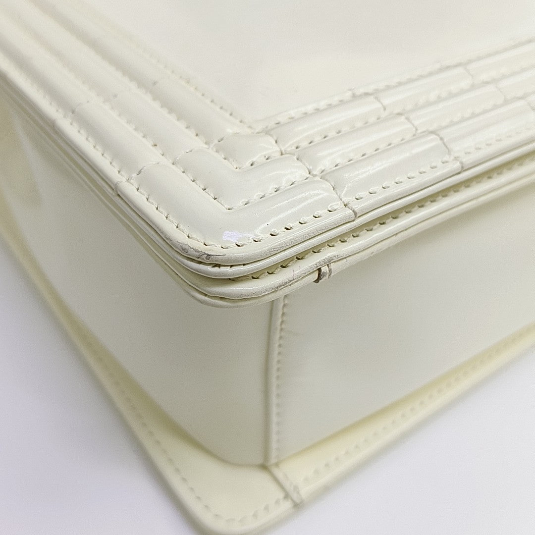 BOY CHANEL Maxi Calfskin Beige