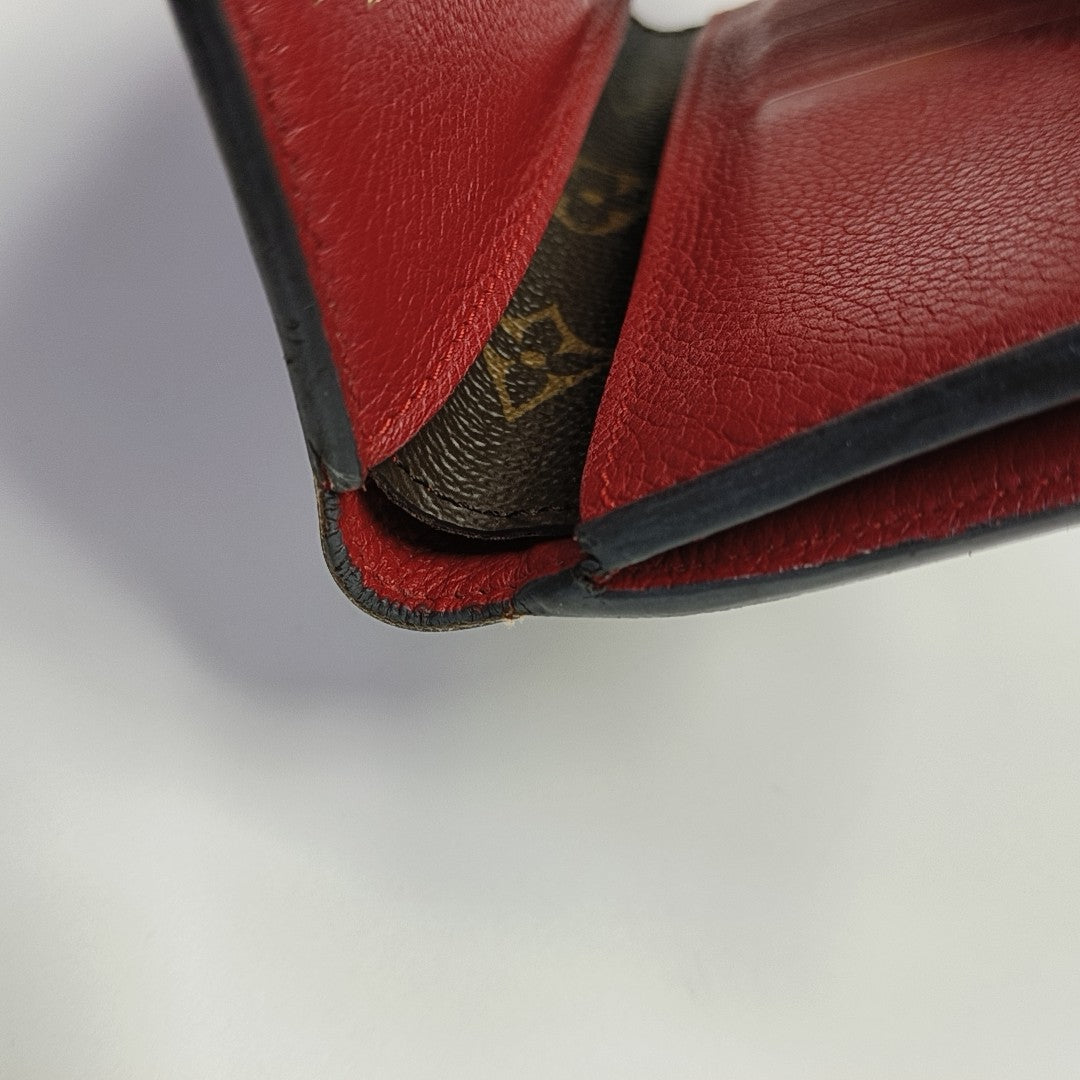 MARIE LOU Monogram Coated Canvas Brown Wallet