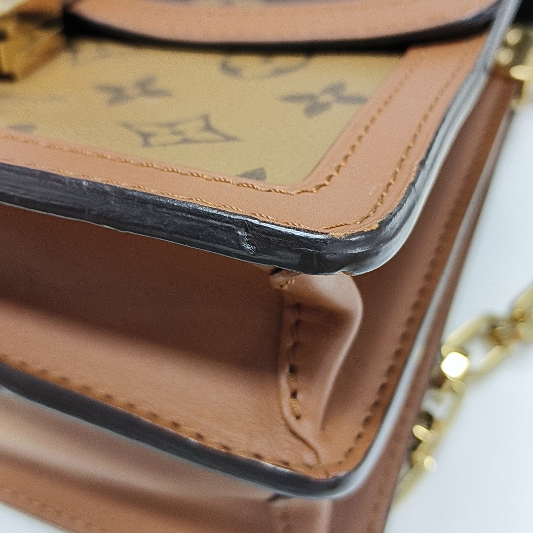 DAUPHINE MM Monogram Coated Canvas Brown