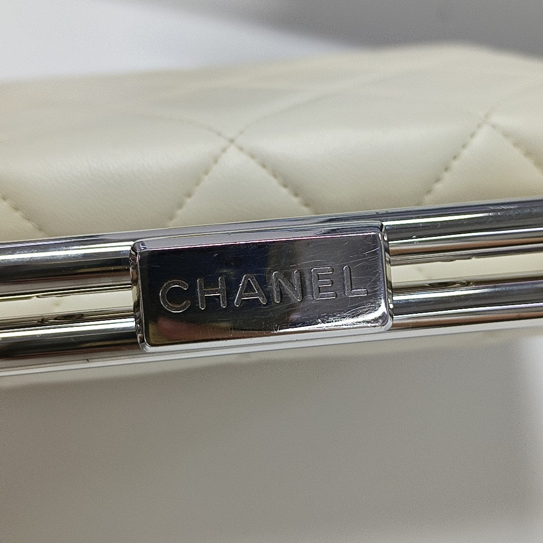 Quilted Lambskin White