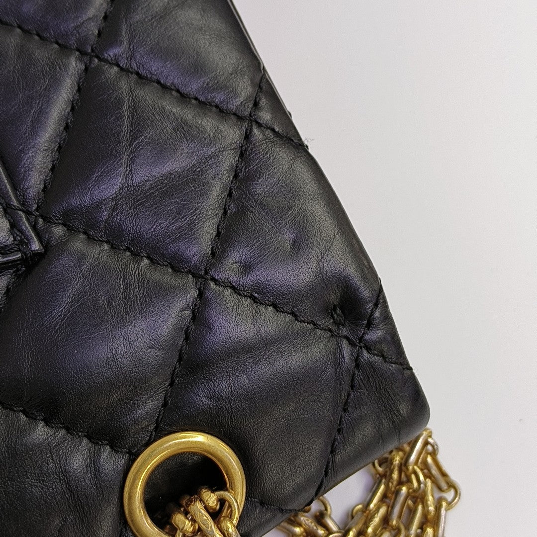 2.55 Maxi Quilted Calfskin Black