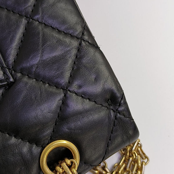2.55 Maxi Quilted Calfskin Black