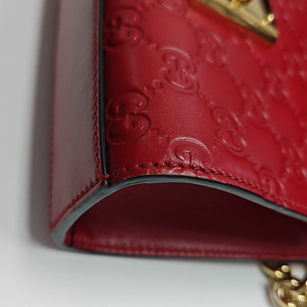 Padlock Small Monogram Calfskin Red