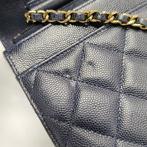 WOC Quilted Grained Calfskin Black