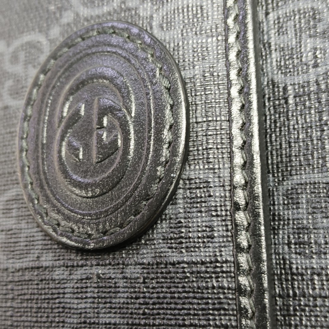 GG Messenger Monogram Coated Canvas Black