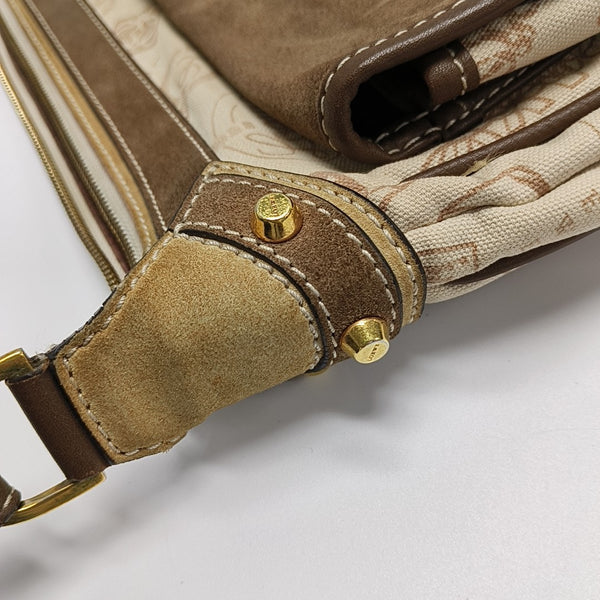 Monogram Canvas Shoulder Bag Beige