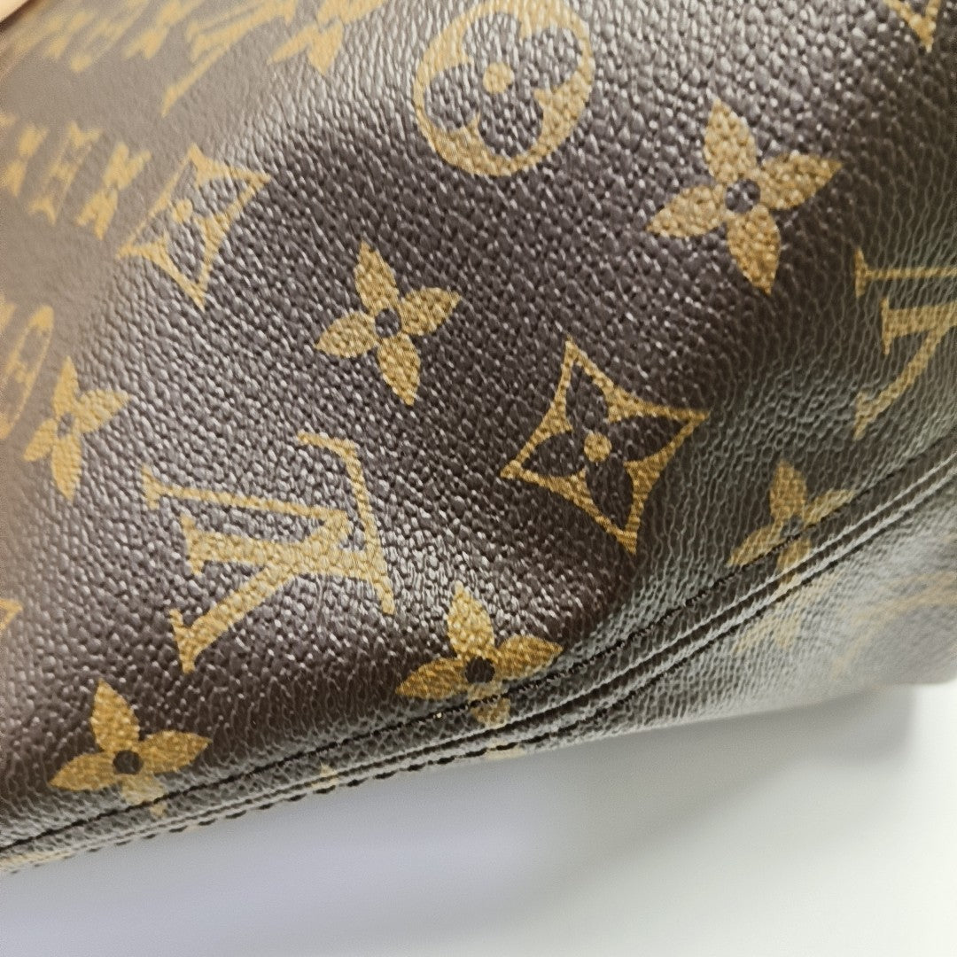 NEVERFULL MM Monogram Coated Canvas Brown