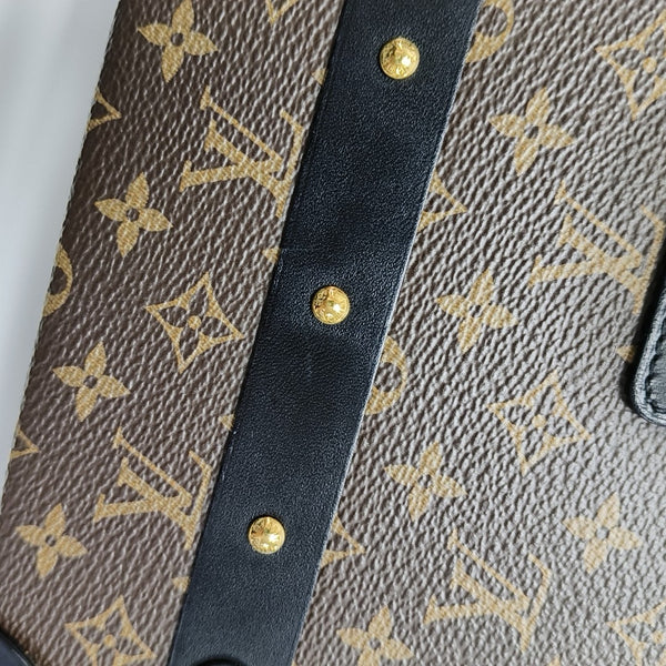 PETITE MALLE Monogram Coated Canvas Brown