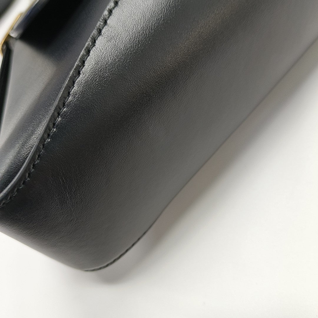 Calfskin Shoulder Bag Black