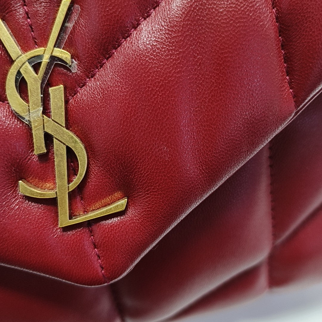 PUFFER Mini Quilted Lambskin Red