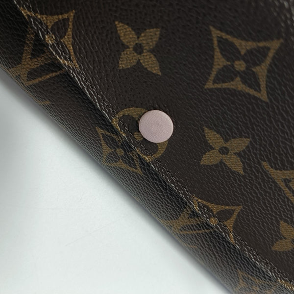 EMILIE Monogram Coated Canvas Brown Wallet