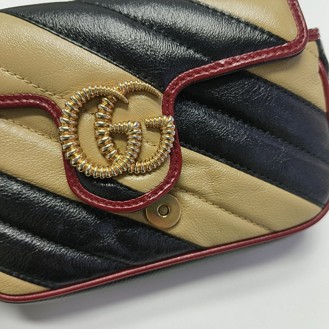 GG Marmont Super Mini Quilted Calfskin Multicolor