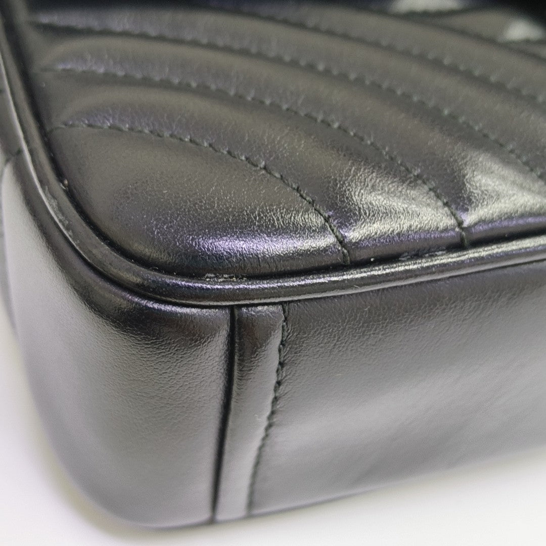 Diagramme Medium Quilted Calfskin Black