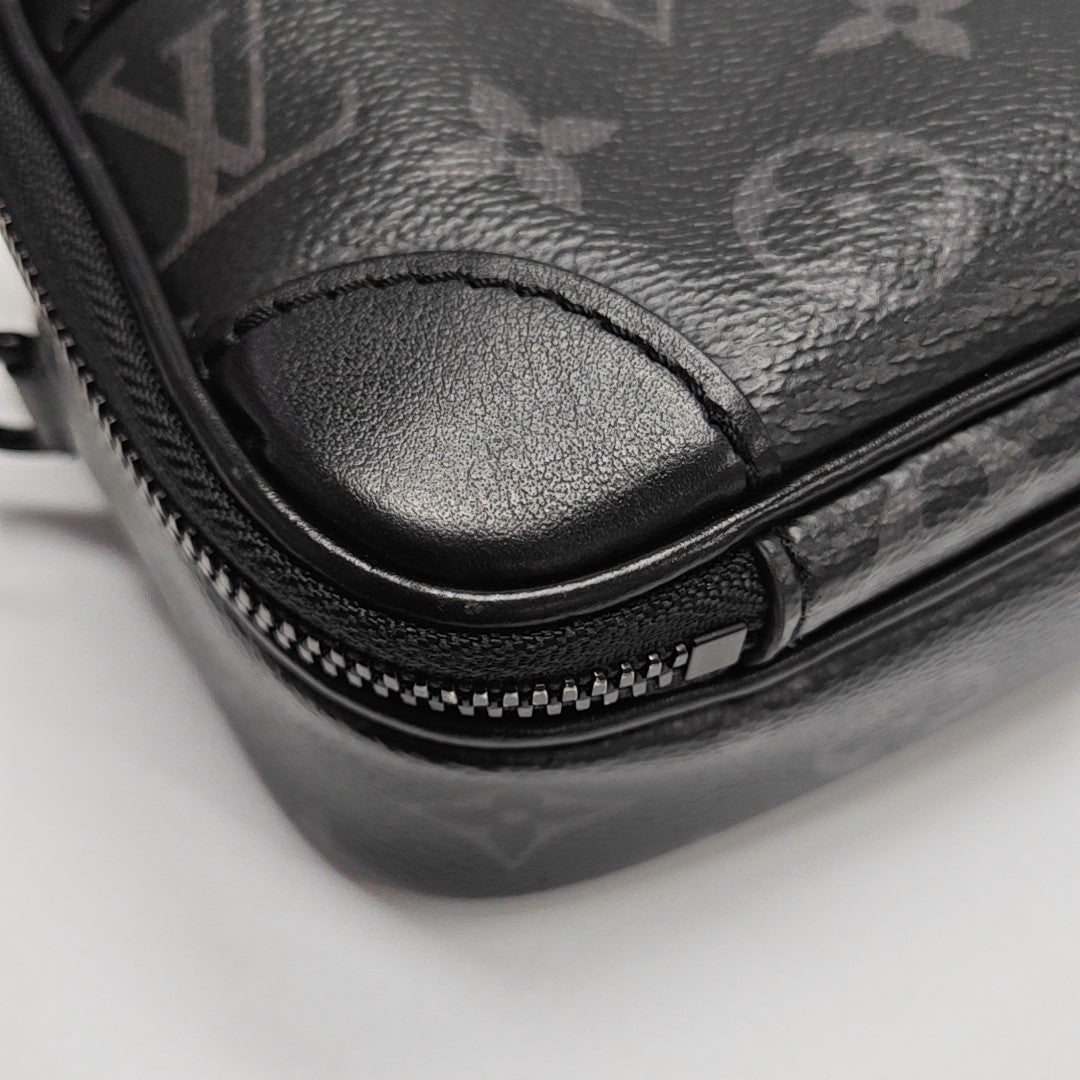 ALPHA Nano Monogram Coated Canvas Black