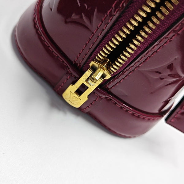Authenticated pre-owned  ALMA BB Monogram Patent Leather Burgundy - Shoulder Bag at Looply