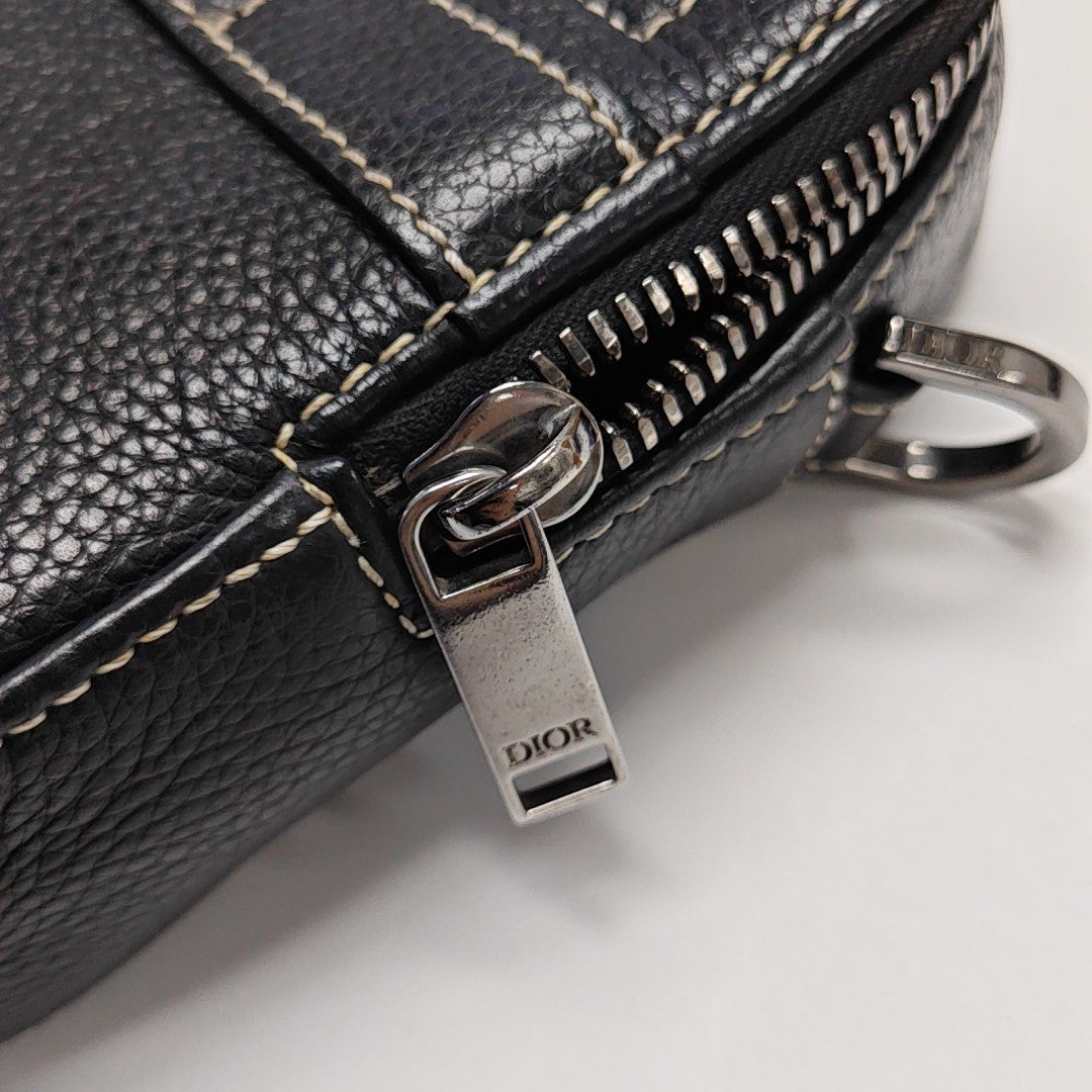Dior And Daniel Arsham Calfskin Black