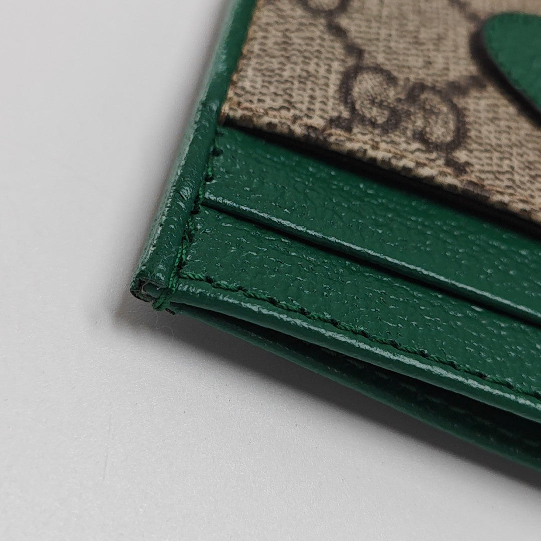 Retro Monogram Coated Canvas Green Card Holder